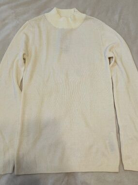 NWT Muji Cream Mock Neck Sweater
